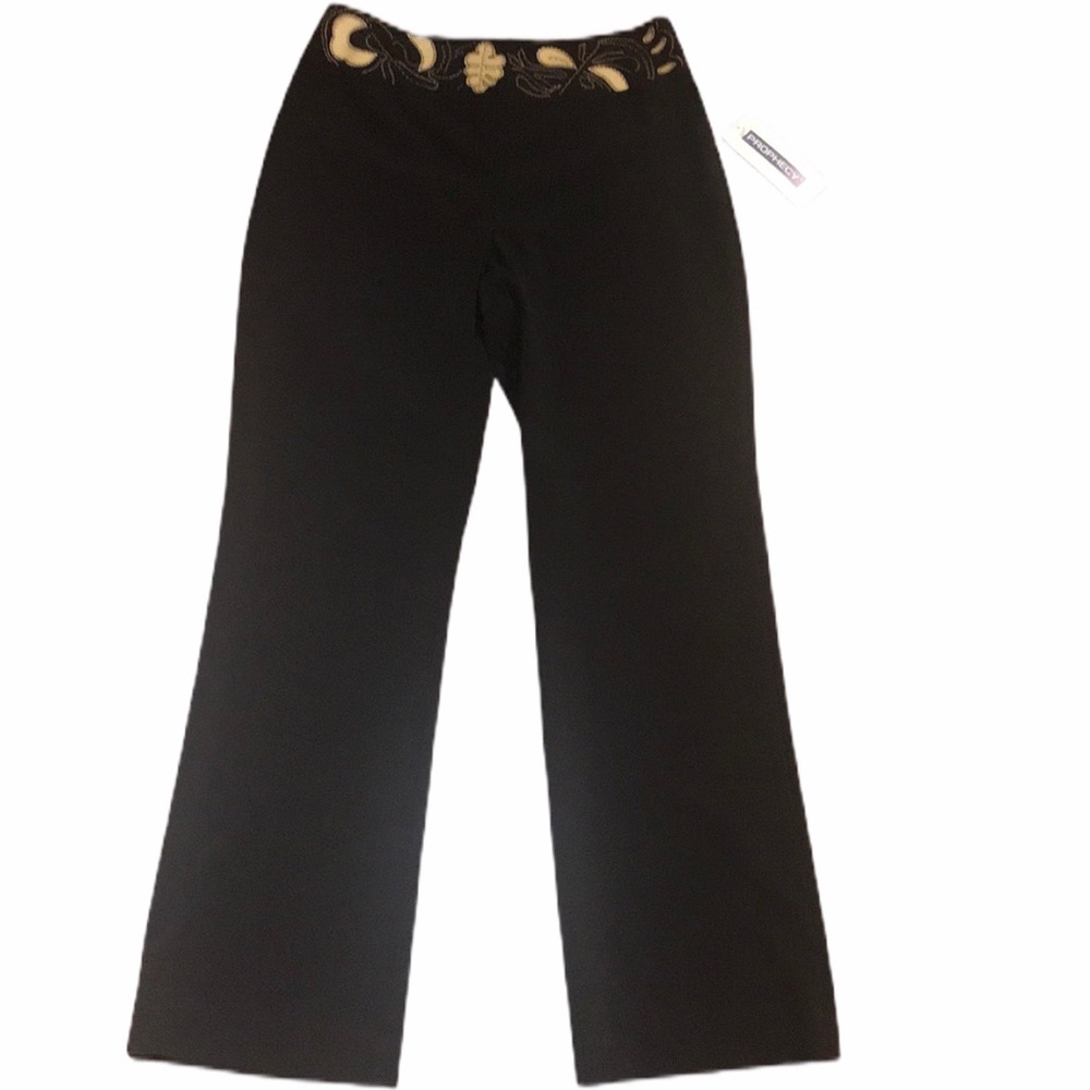 NWT Prophecy Foliage Bi-Stretch Black Dress Pants